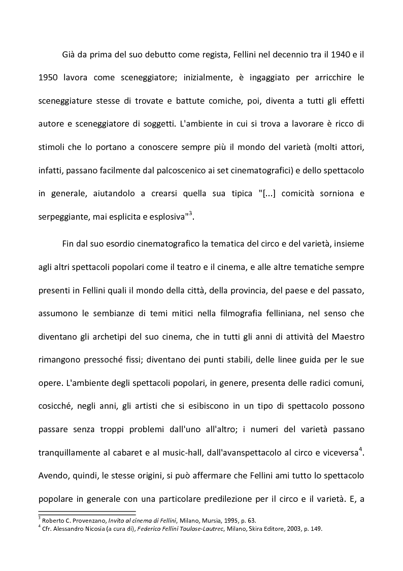 Anteprima della tesi: Fellini e il circo. Analisi di una passione, Pagina 3