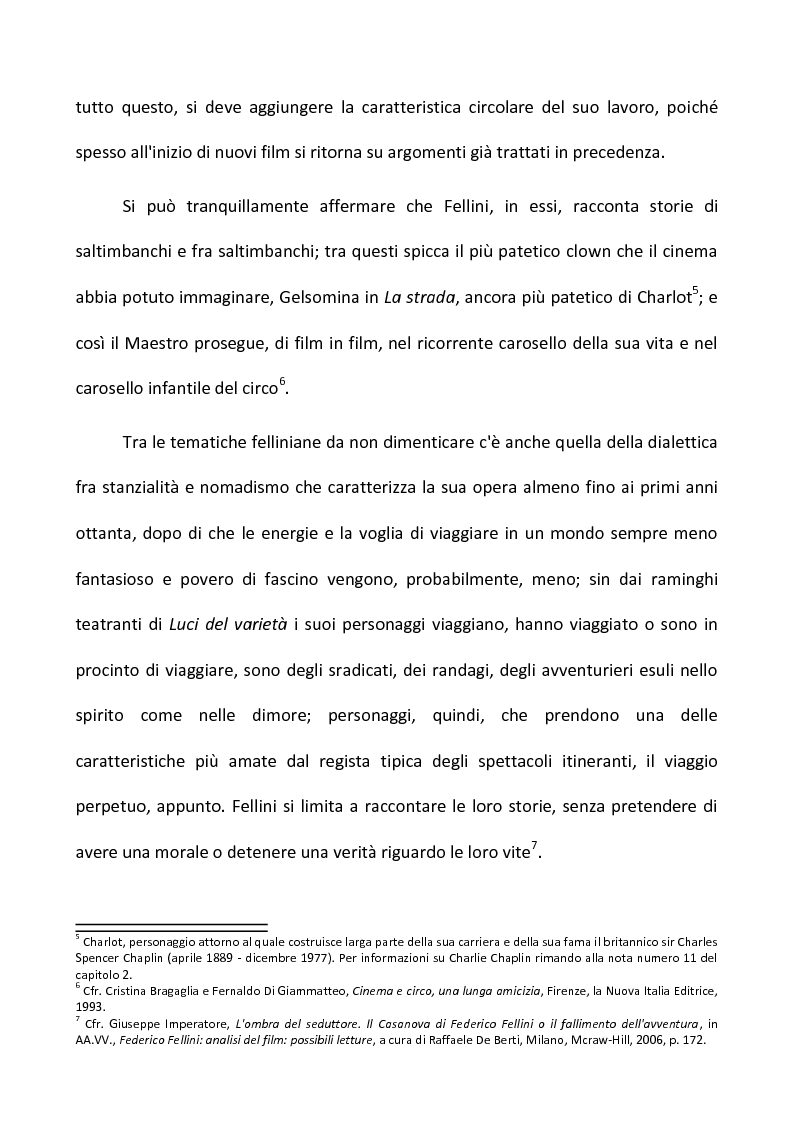 Anteprima della tesi: Fellini e il circo. Analisi di una passione, Pagina 4