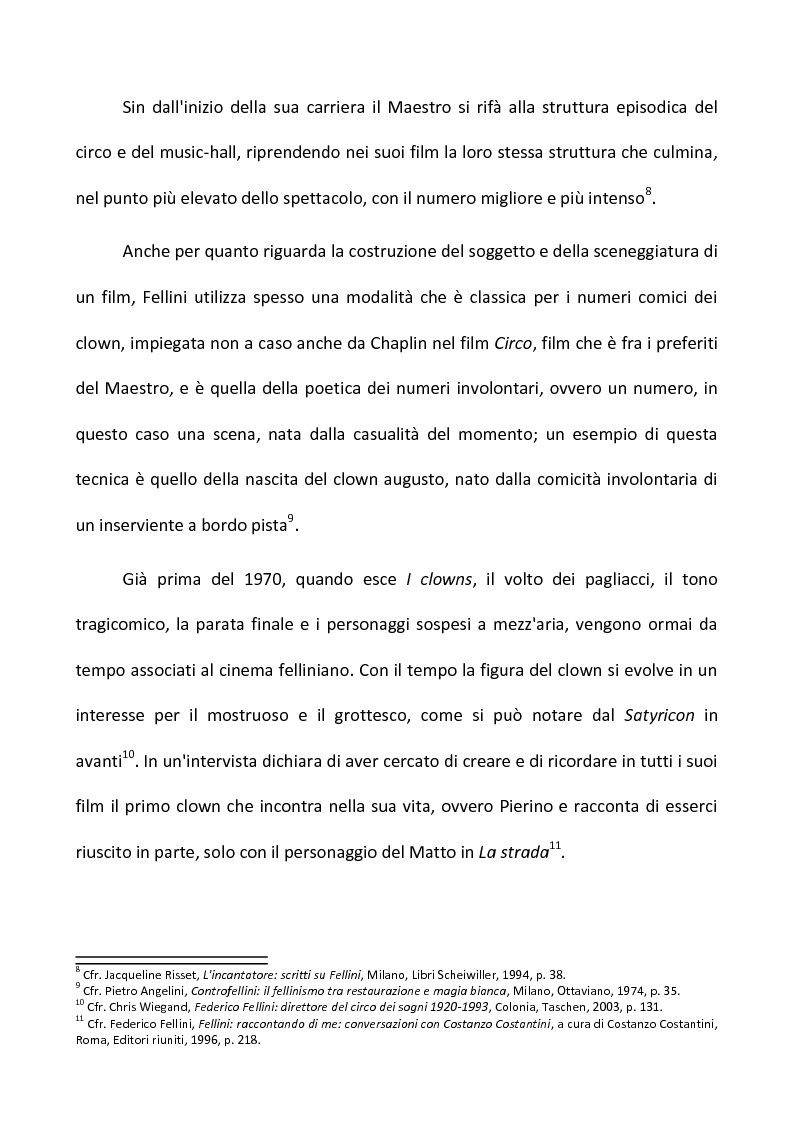 Anteprima della tesi: Fellini e il circo. Analisi di una passione, Pagina 5