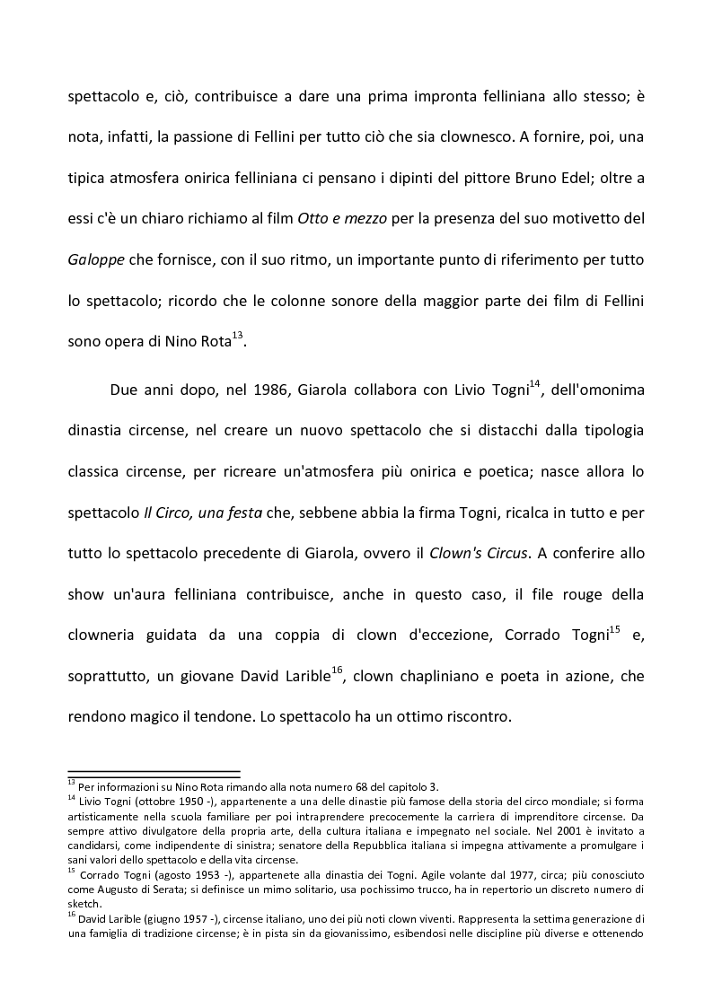 Anteprima della tesi: Fellini e il circo. Analisi di una passione, Pagina 8