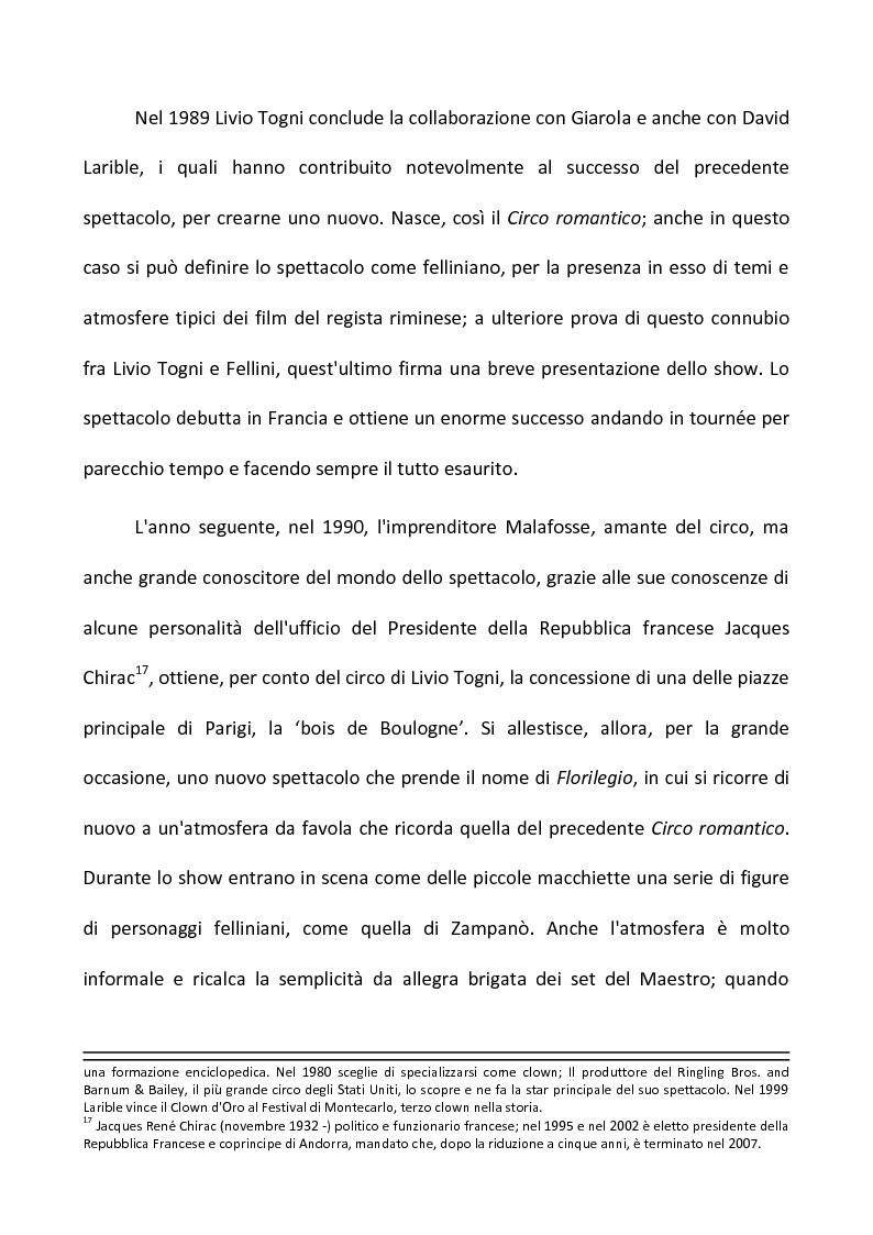 Anteprima della tesi: Fellini e il circo. Analisi di una passione, Pagina 9