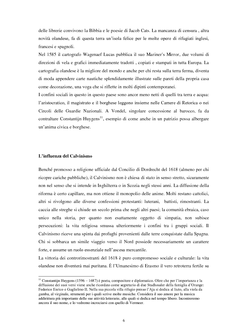Anteprima della tesi: La musica nei dipinti di Vermeer: Variazioni sul tema del silenzio, Pagina 5