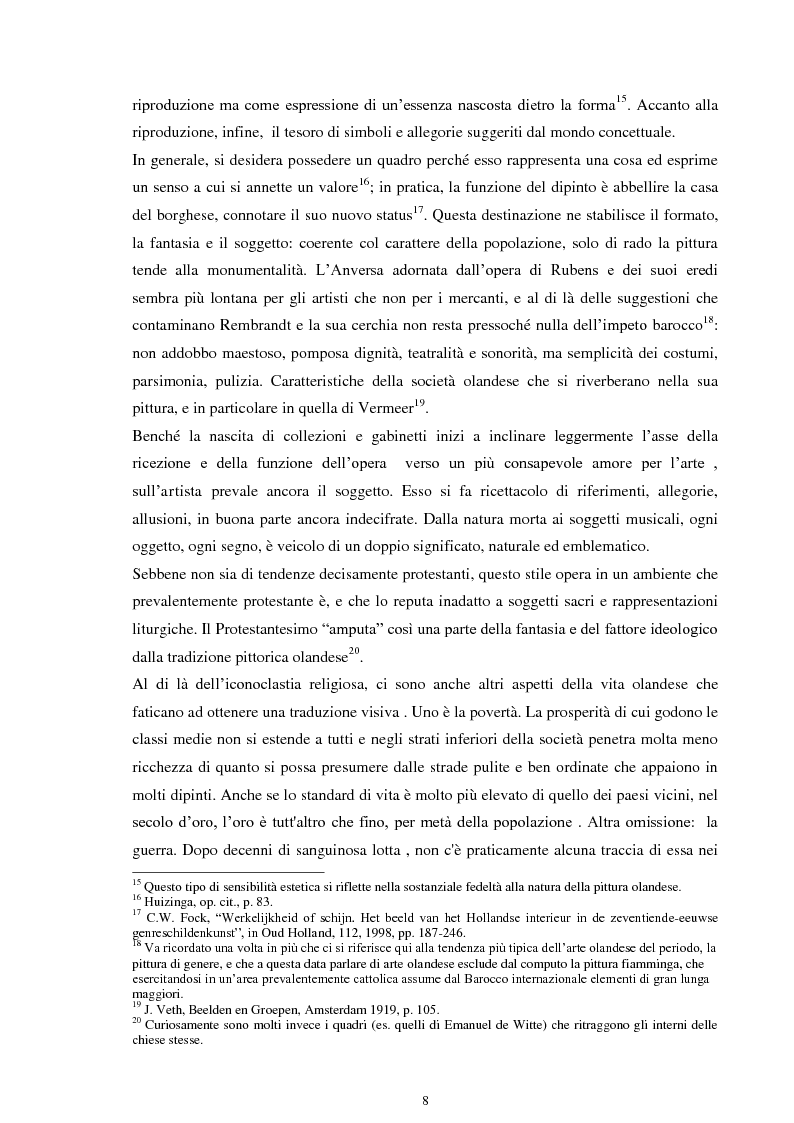 Anteprima della tesi: La musica nei dipinti di Vermeer: Variazioni sul tema del silenzio, Pagina 7