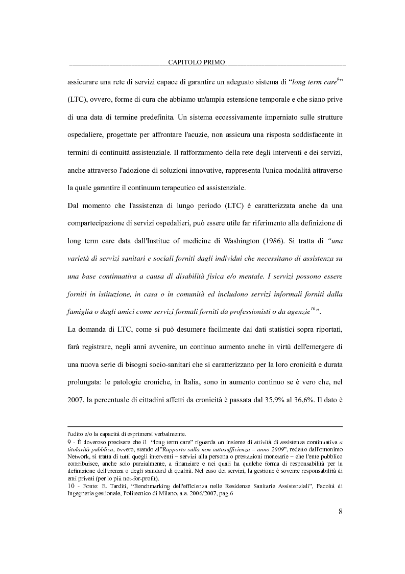 Anteprima della tesi: Il bilancio di esercizio delle RSA e trend demografici, Pagina 7