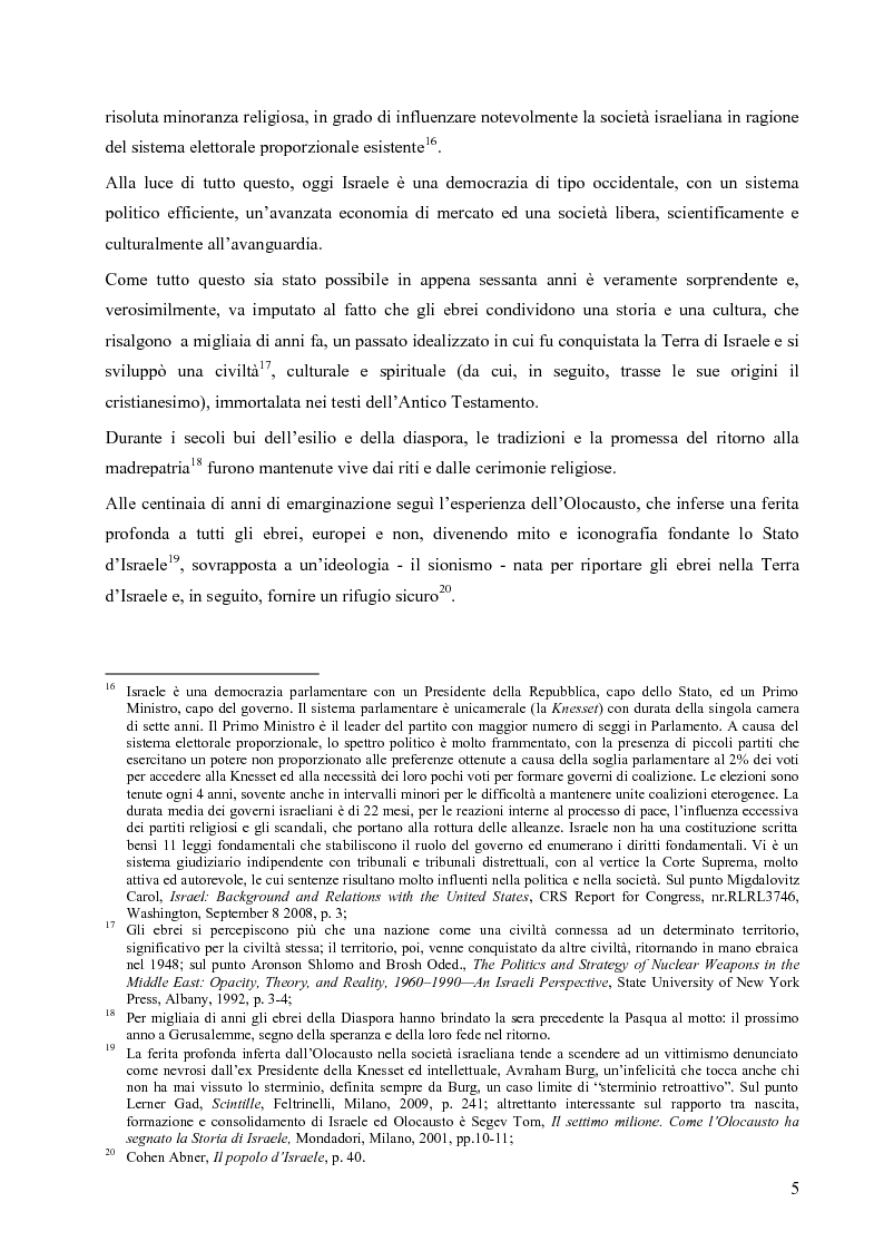 Anteprima della tesi: L'opzione nucleare nella geopolitica e nella strategia israeliana, Pagina 13