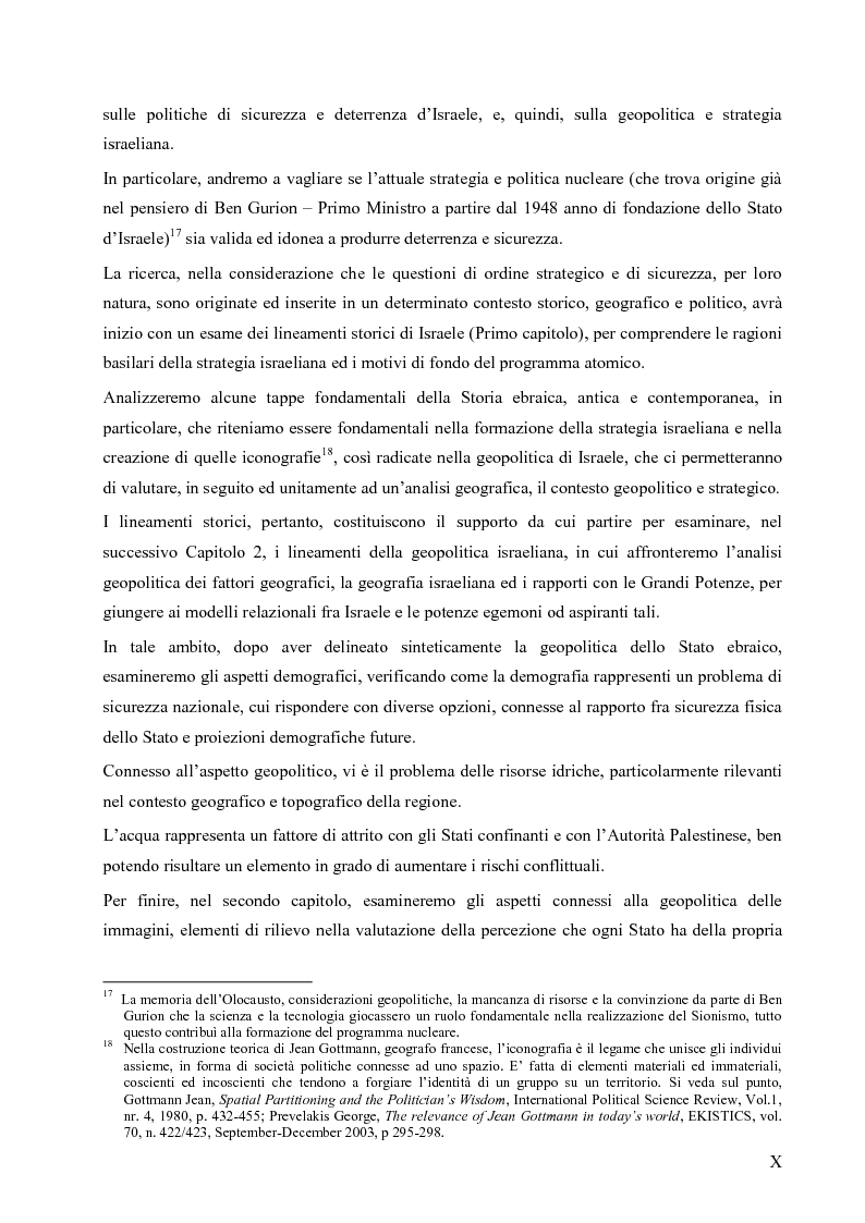Anteprima della tesi: L'opzione nucleare nella geopolitica e nella strategia israeliana, Pagina 6