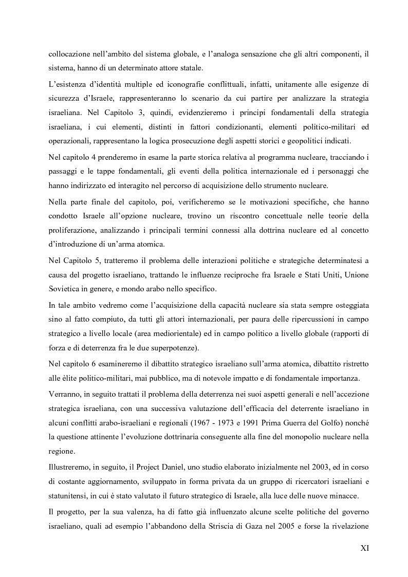 Anteprima della tesi: L'opzione nucleare nella geopolitica e nella strategia israeliana, Pagina 7