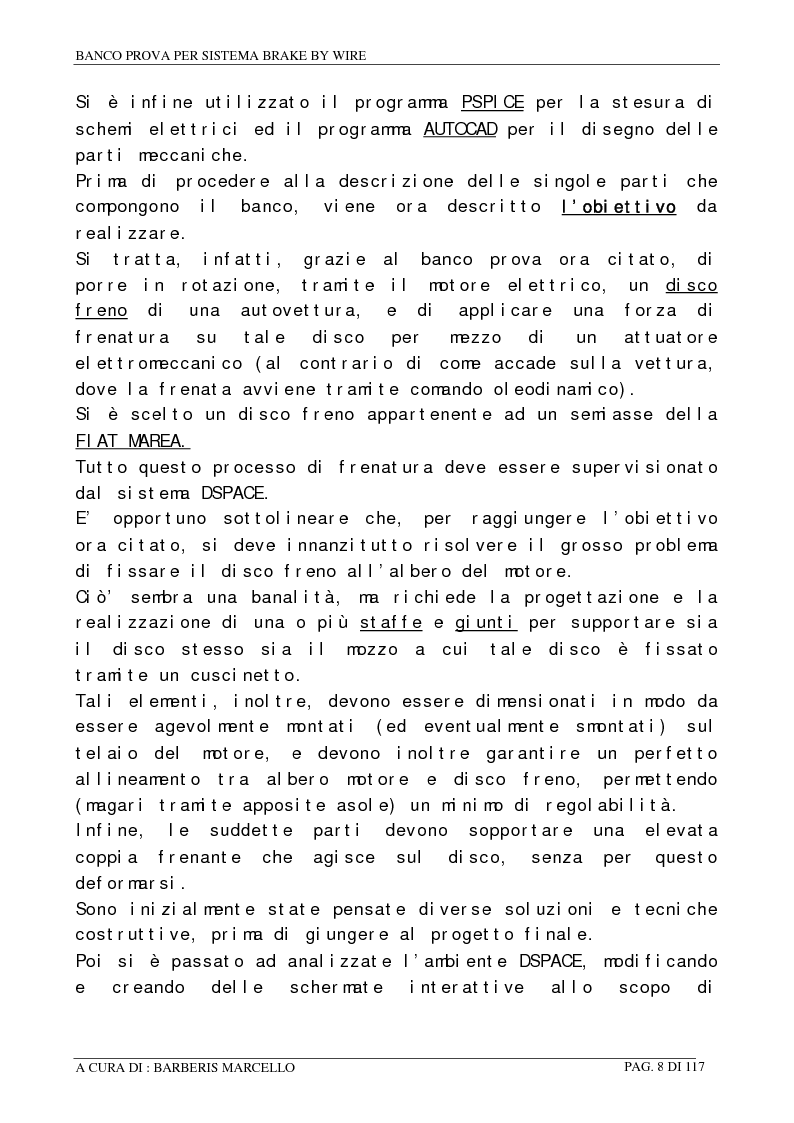 Anteprima della tesi: Banco prova per sistemi Brake by Wire, Pagina 7