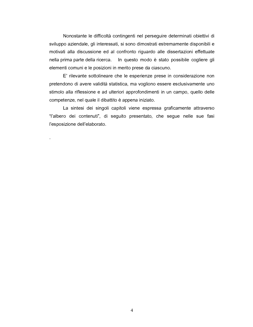 Anteprima della tesi: Coinvolgimento e partecipazione del personale nello sviluppo delle competenze: persone motivate ad alta professionalità come valore strategico per la creazione di know-how organizzativo, Pagina 5
