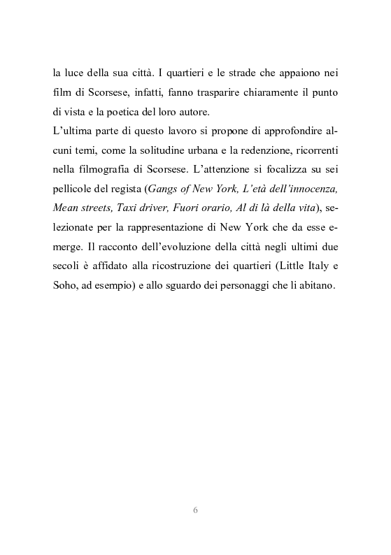 Anteprima della tesi: New York stories. La Grande Mela nei film di Scorsese., Pagina 3