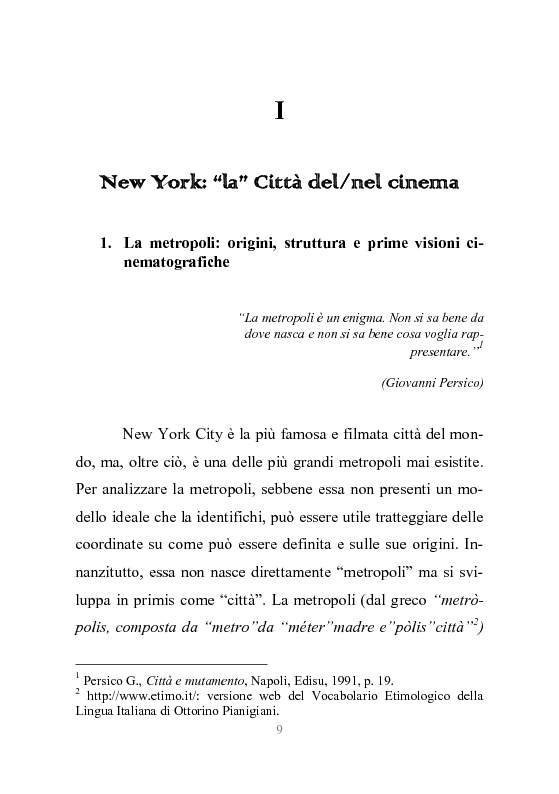 Anteprima della tesi: New York stories. La Grande Mela nei film di Scorsese., Pagina 6