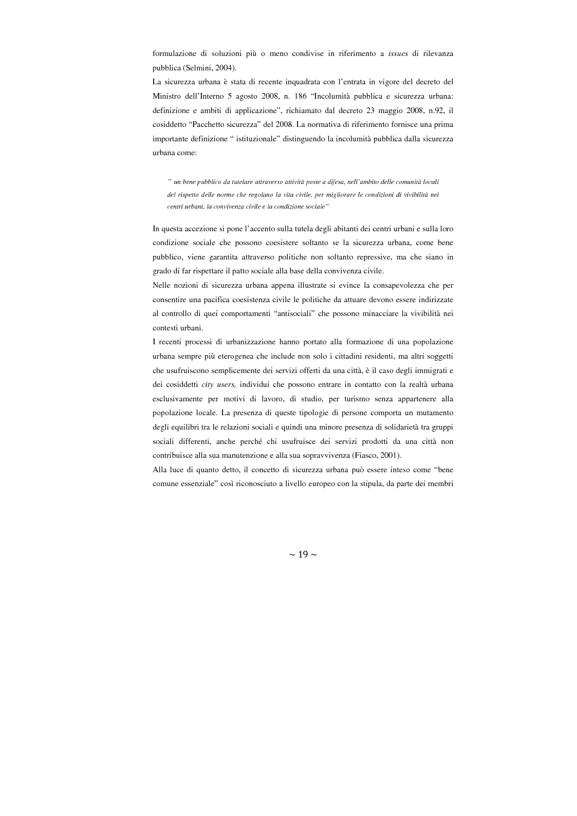 Estratto dalla tesi: Contrattualizzare la sicurezza urbana