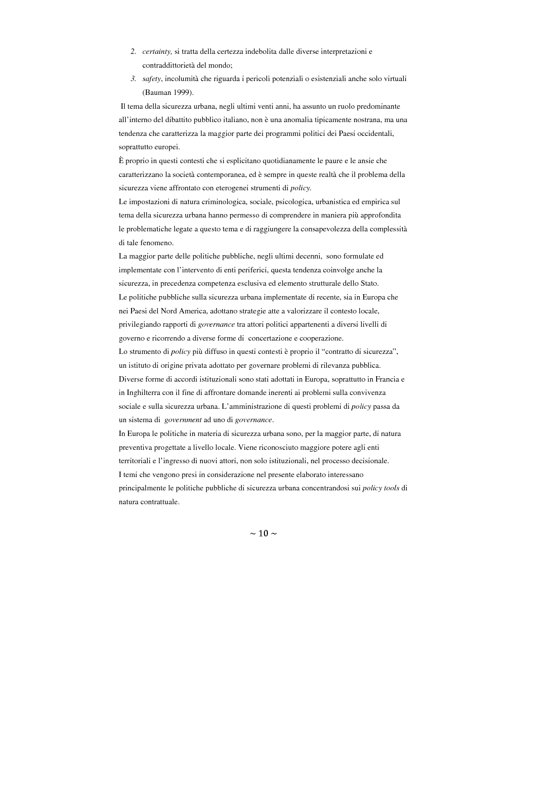 Anteprima della tesi: Contrattualizzare la sicurezza urbana, Pagina 3