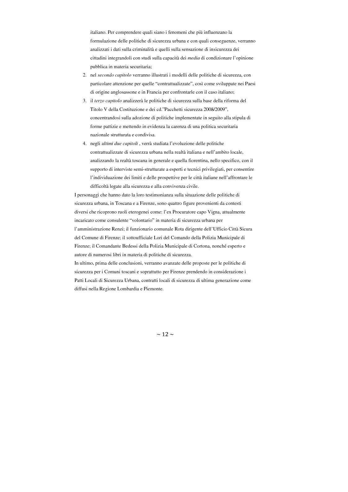 Anteprima della tesi: Contrattualizzare la sicurezza urbana, Pagina 5