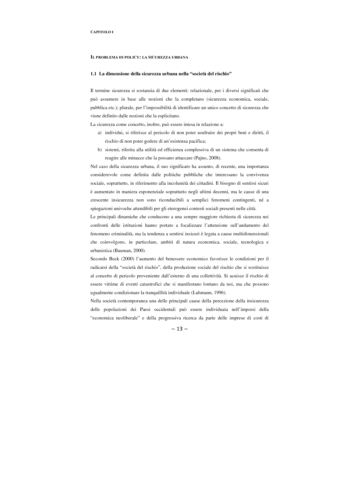 Anteprima della tesi: Contrattualizzare la sicurezza urbana, Pagina 6