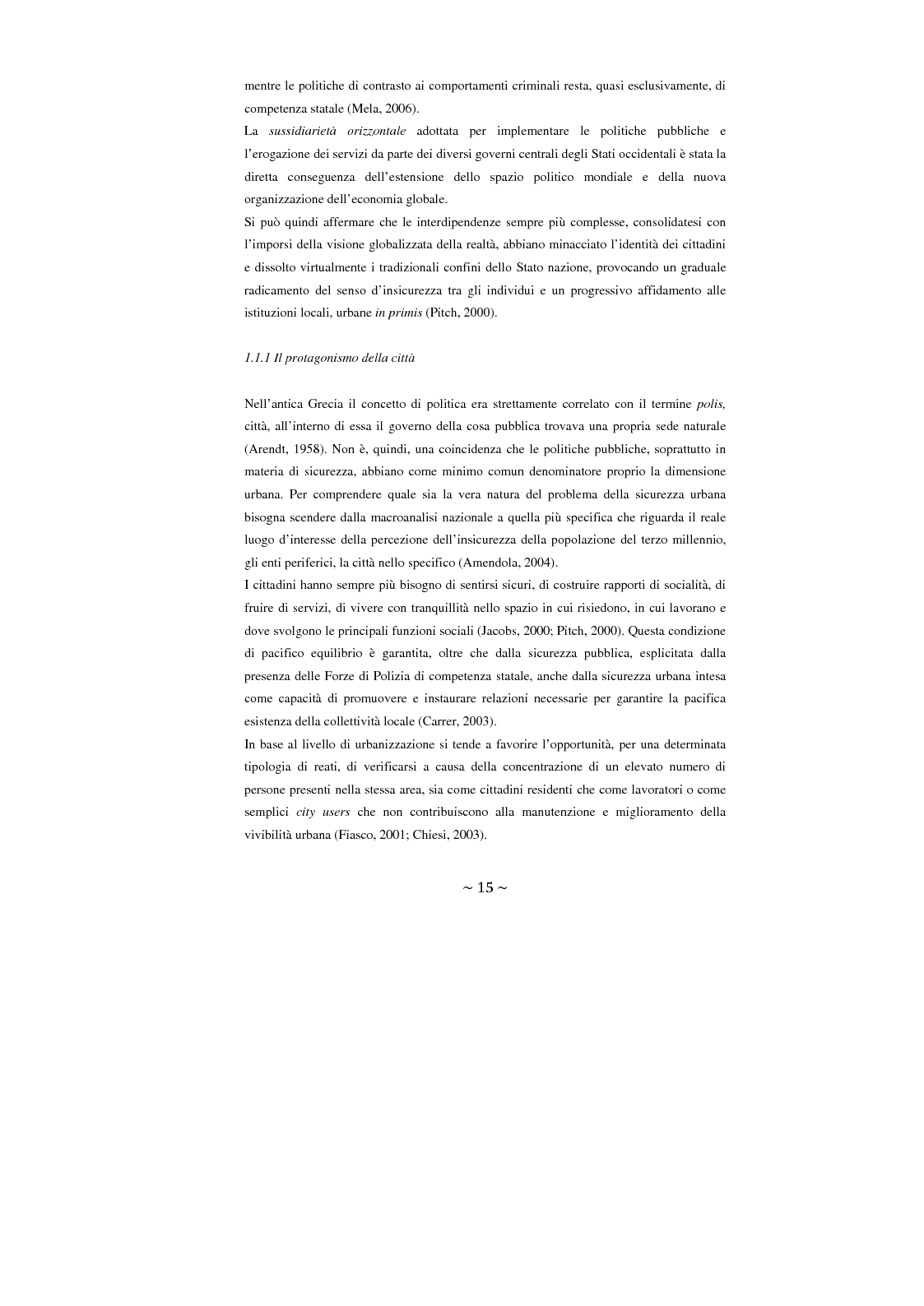 Anteprima della tesi: Contrattualizzare la sicurezza urbana, Pagina 8