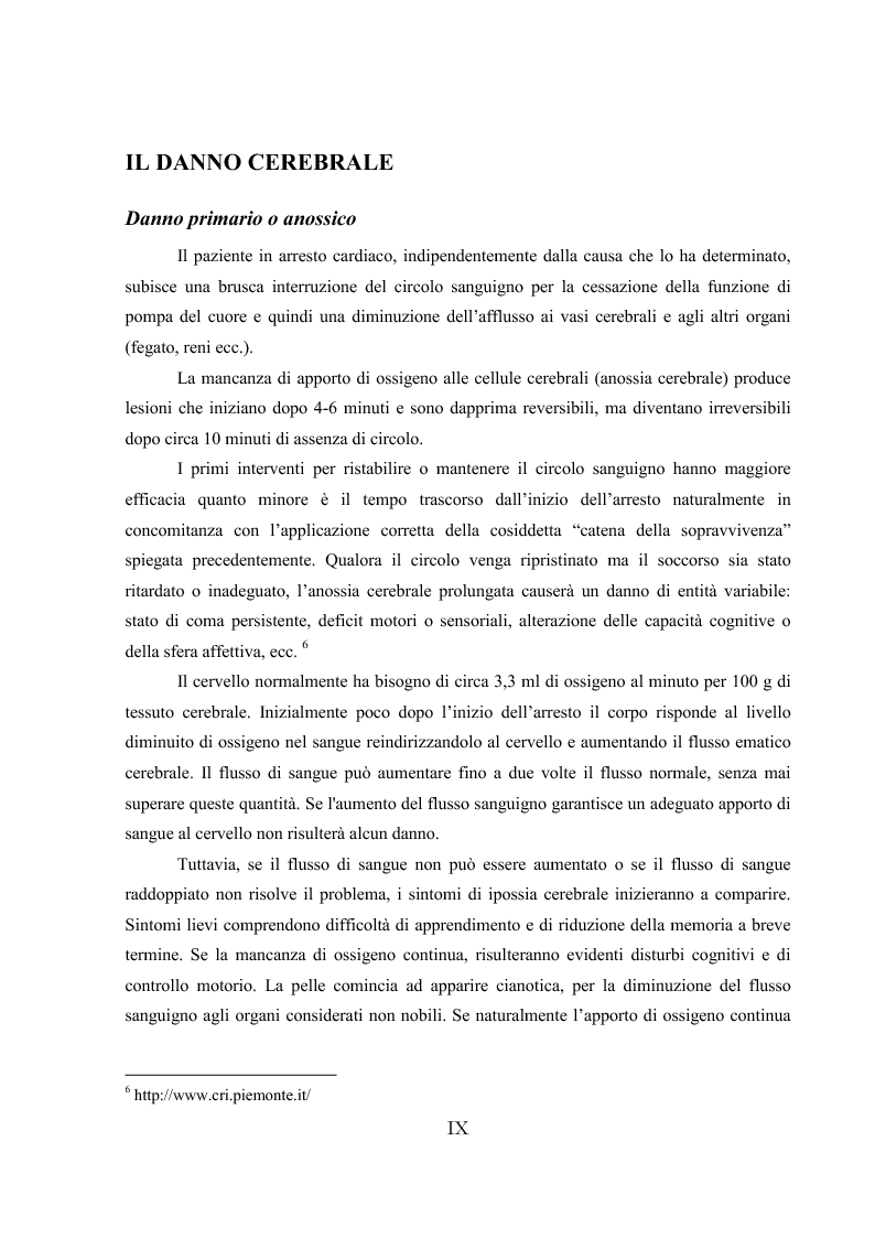 Anteprima della tesi: L'ipotermia terapeutica e le nuove linee guida 2010: una nuova prospettiva per i pazienti dopo arresto cardiocircolatorio, Pagina 7