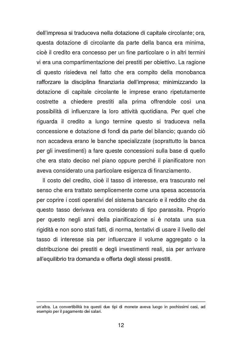 Anteprima della tesi: Risanamento e privatizzazione nel sistema bancario dei PECO 3 (Polonia , Ungheria , Repubblica Ceca), Pagina 11