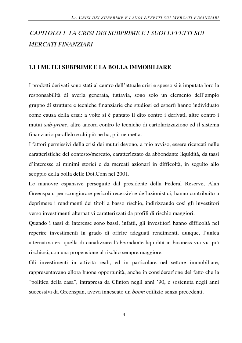 Anteprima della tesi: Gli effetti della crisi sui mercati finanziari. L'eccezione del Forex, Pagina 5
