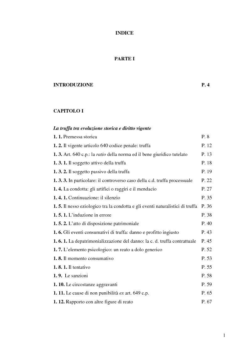Indice della tesi: La frode informatica: origine, ambito di operatività ed applicazione pratica di un reato sempre più attuale., Pagina 1