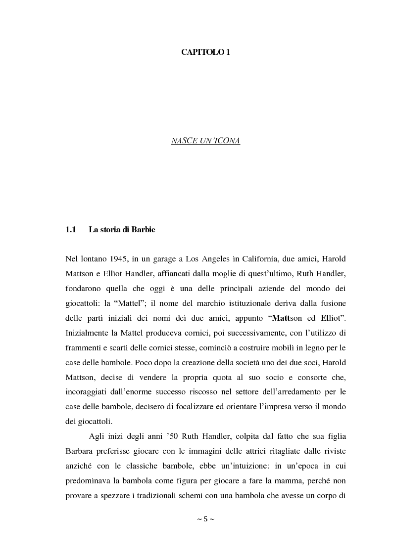 Anteprima della tesi: L'attacco di Bratz a Barbie nel mercato di massa ed il fenomeno My Doll nel mercato di nicchia. Errori di posizionamento e nuove tendenze., Pagina 4
