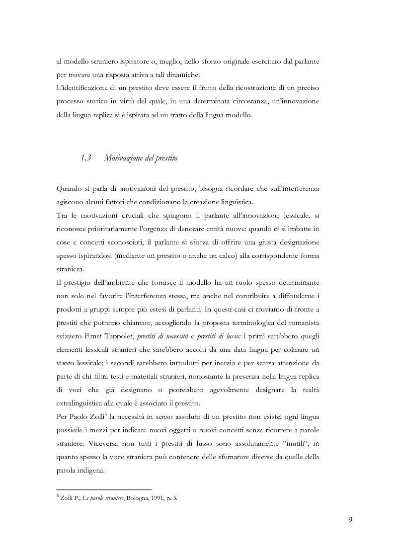 Anteprima della tesi: Gli ispanismi nei dialetti lombardi: l'area lombarda-occidentale, Pagina 10