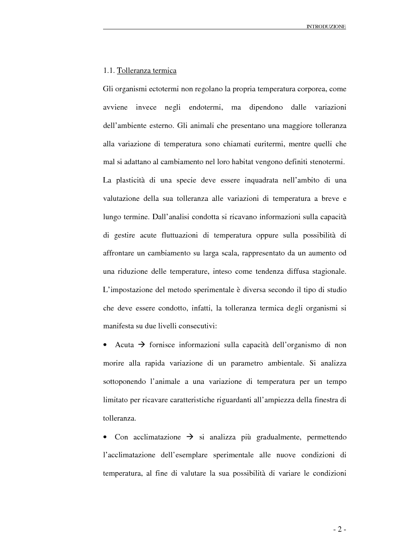 Anteprima della tesi: Risposte cardio-circolatorie a variazioni di temperatura e stress ambientali: il caso di Carcinus maenas e C. aestuarii., Pagina 3