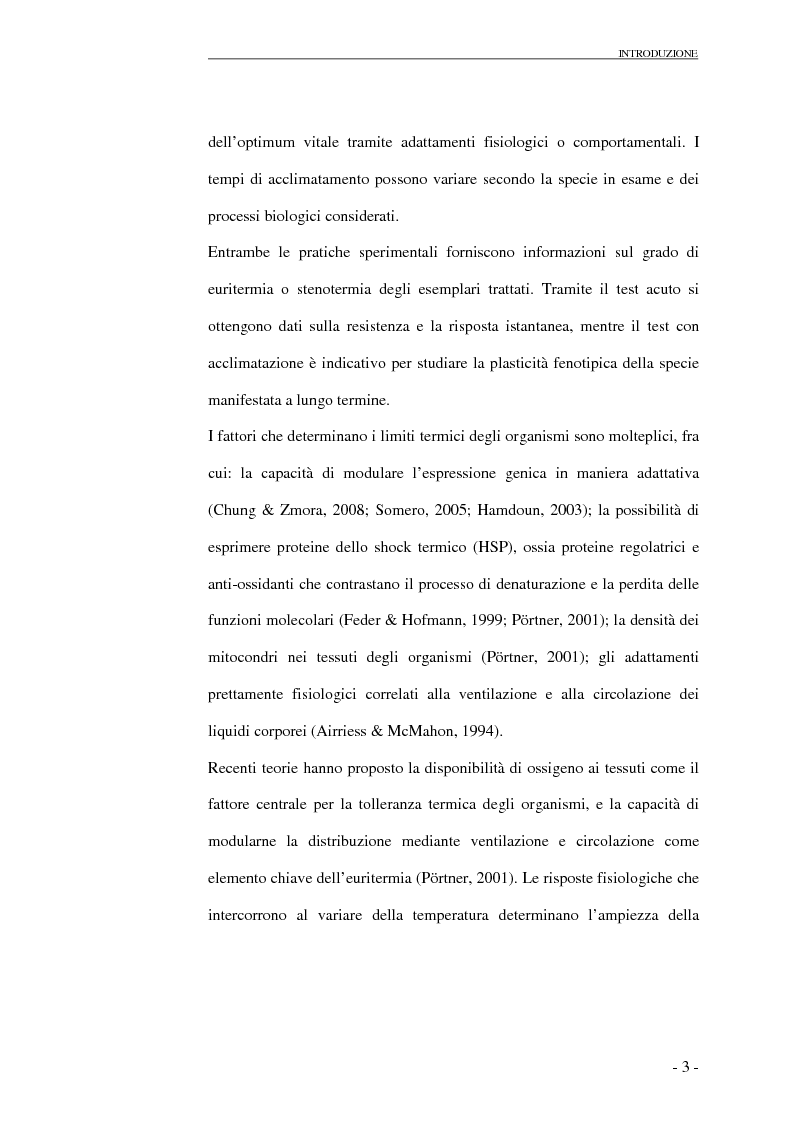 Anteprima della tesi: Risposte cardio-circolatorie a variazioni di temperatura e stress ambientali: il caso di Carcinus maenas e C. aestuarii., Pagina 4