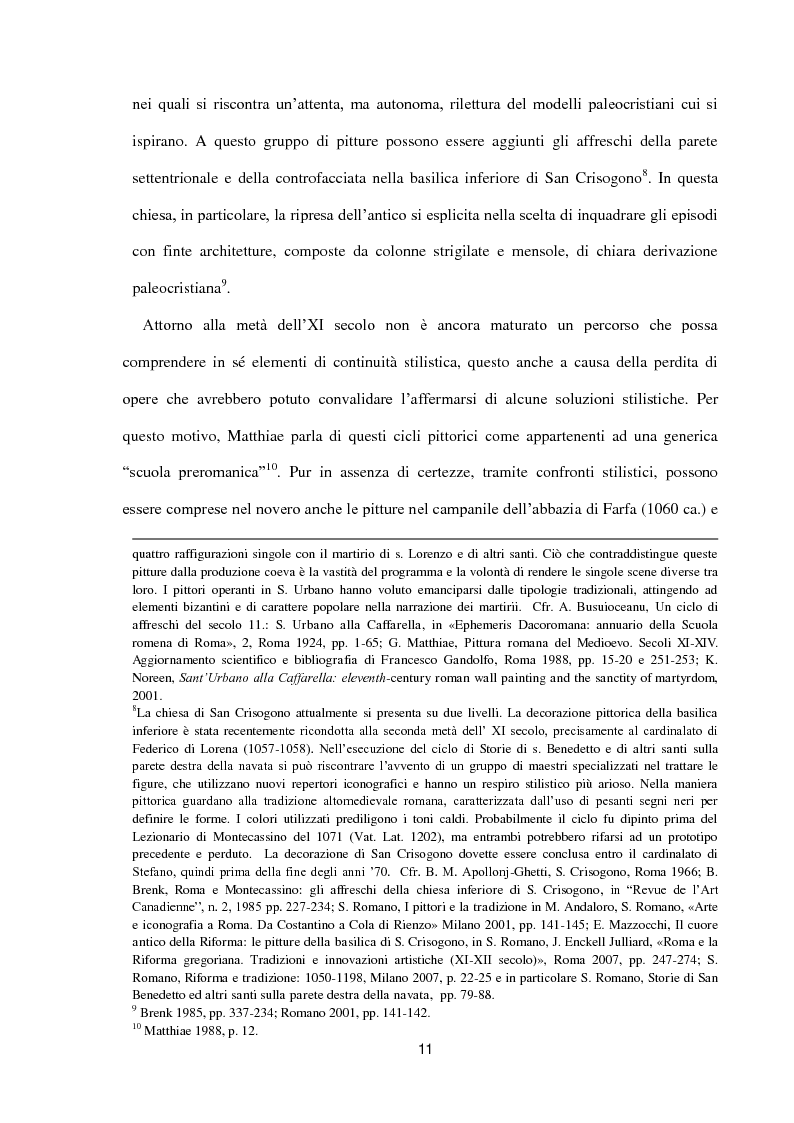 Anteprima della tesi: I dipinti murali di S. Benedetto in Piscinula a Roma, Pagina 4
