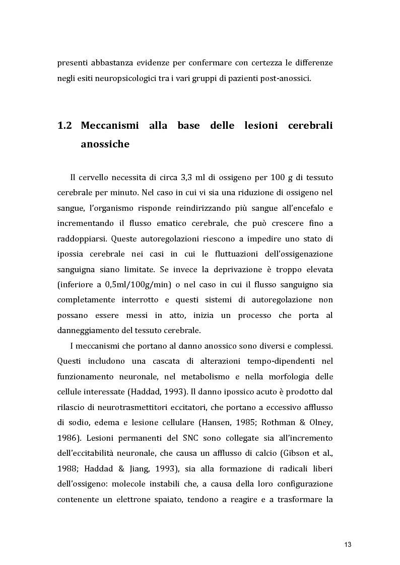 Anteprima della tesi: Funzioni Esecutive e Cognizione Sociale nei danni diffusi da Anossia Cerebrale: studio di 5 casi clinici, Pagina 11