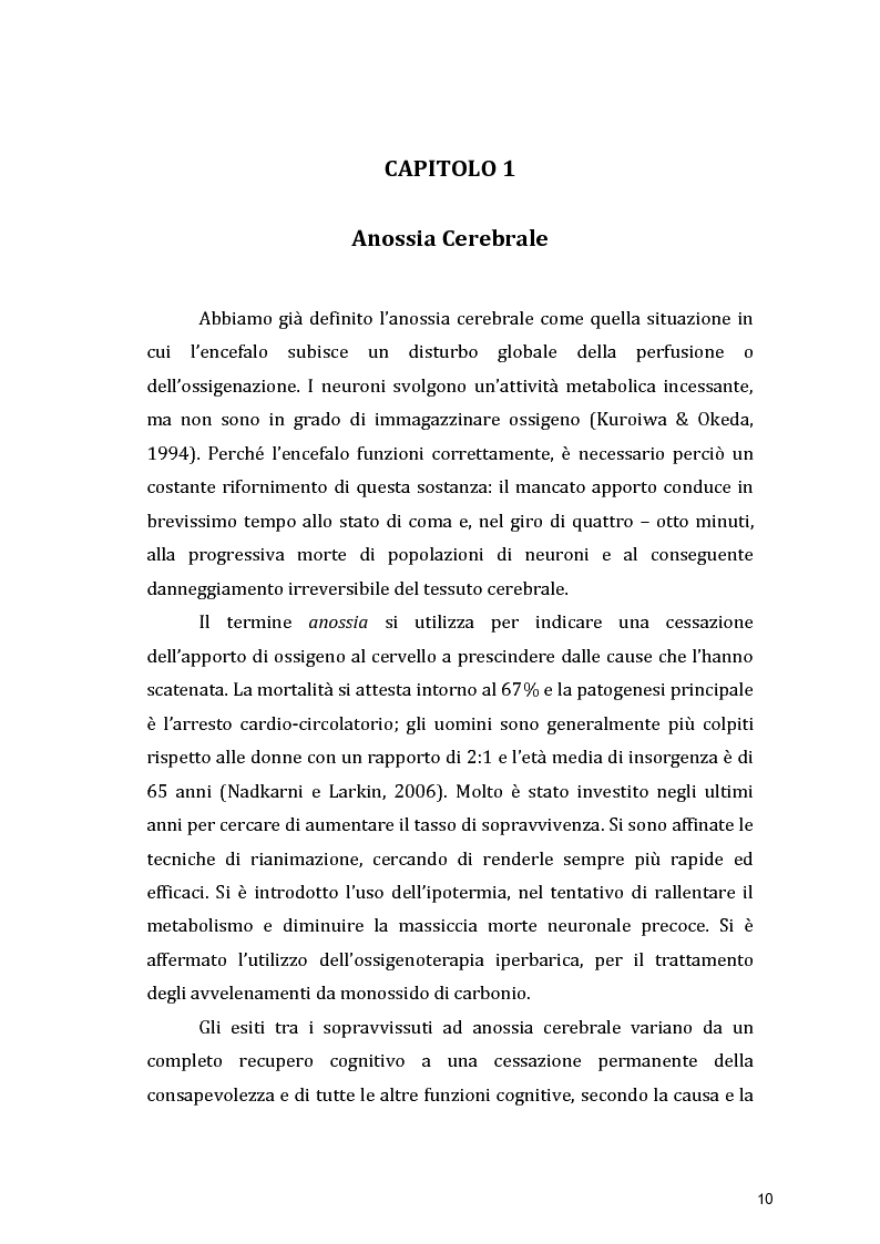 Anteprima della tesi: Funzioni Esecutive e Cognizione Sociale nei danni diffusi da Anossia Cerebrale: studio di 5 casi clinici, Pagina 8