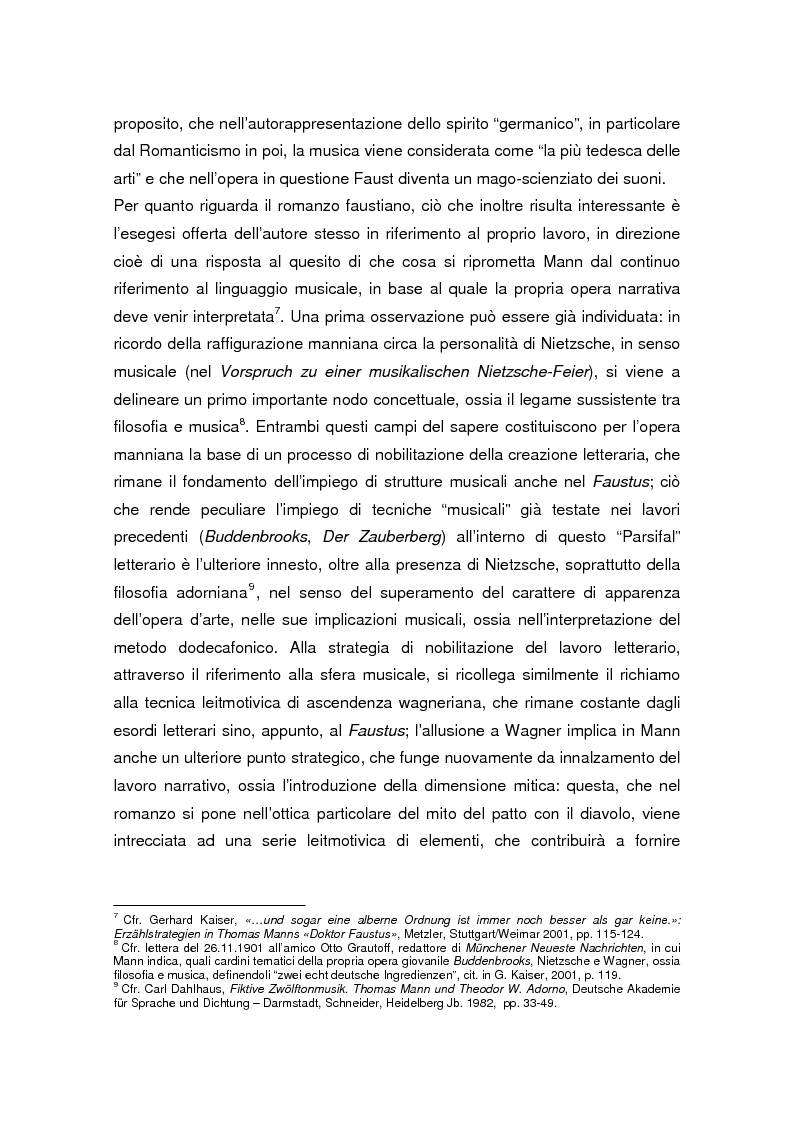 Anteprima della tesi: Thomas Mann e Adrian Leverkühn. L’ideazione del romanzo «Doktor Faustus» tra Wagner, Adorno e Schönberg, Pagina 5