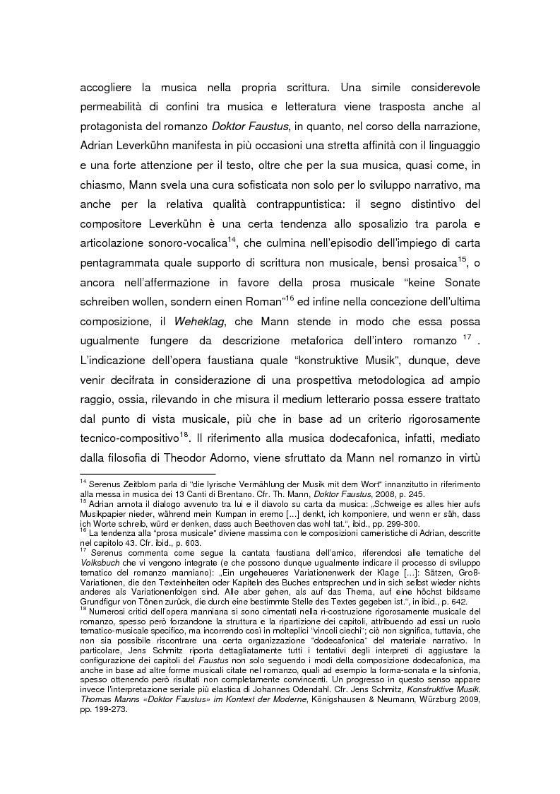 Anteprima della tesi: Thomas Mann e Adrian Leverkühn. L’ideazione del romanzo «Doktor Faustus» tra Wagner, Adorno e Schönberg, Pagina 8