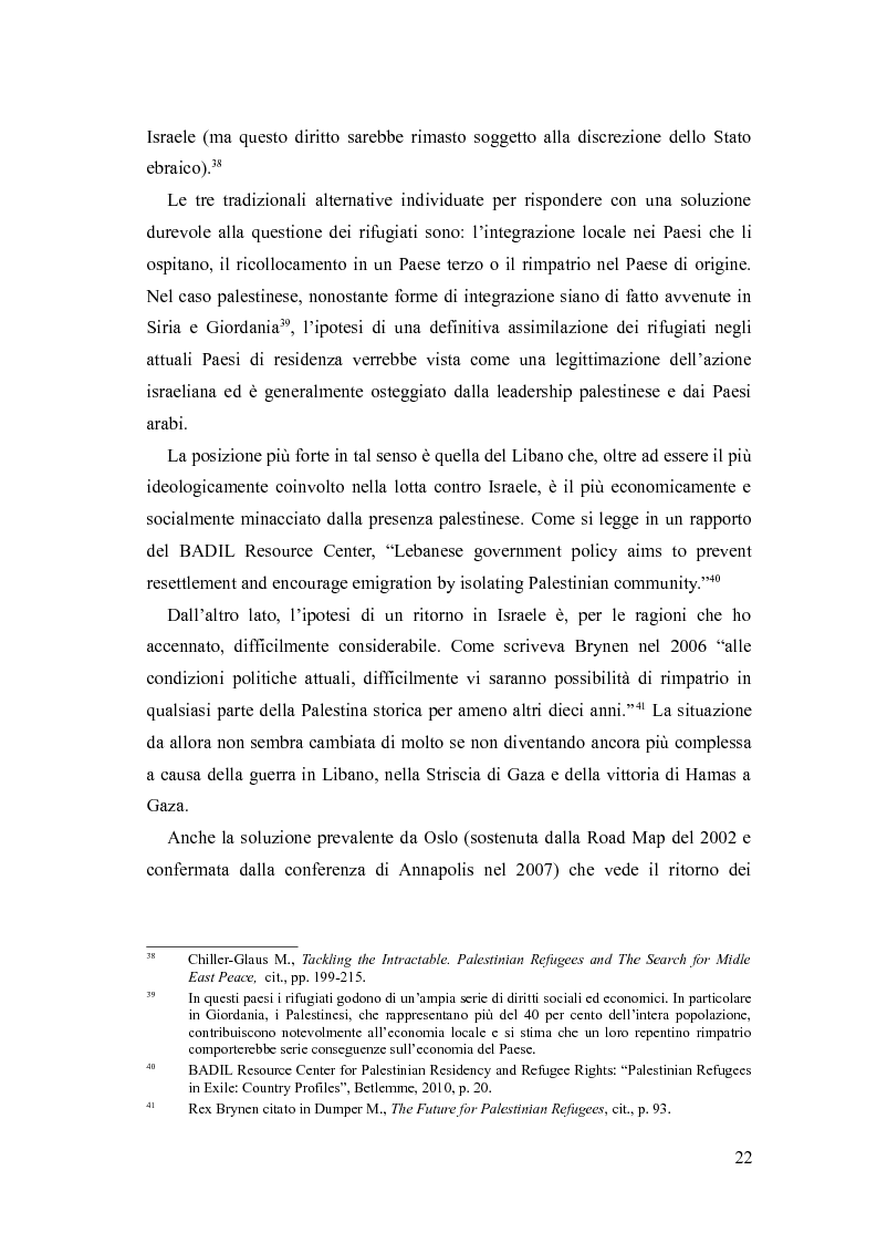 Estratto dalla tesi: Identità, marginalizzazione e conflitto nei campi profughi palestinesi in Libano. Il campo di Nahr el-Bared.