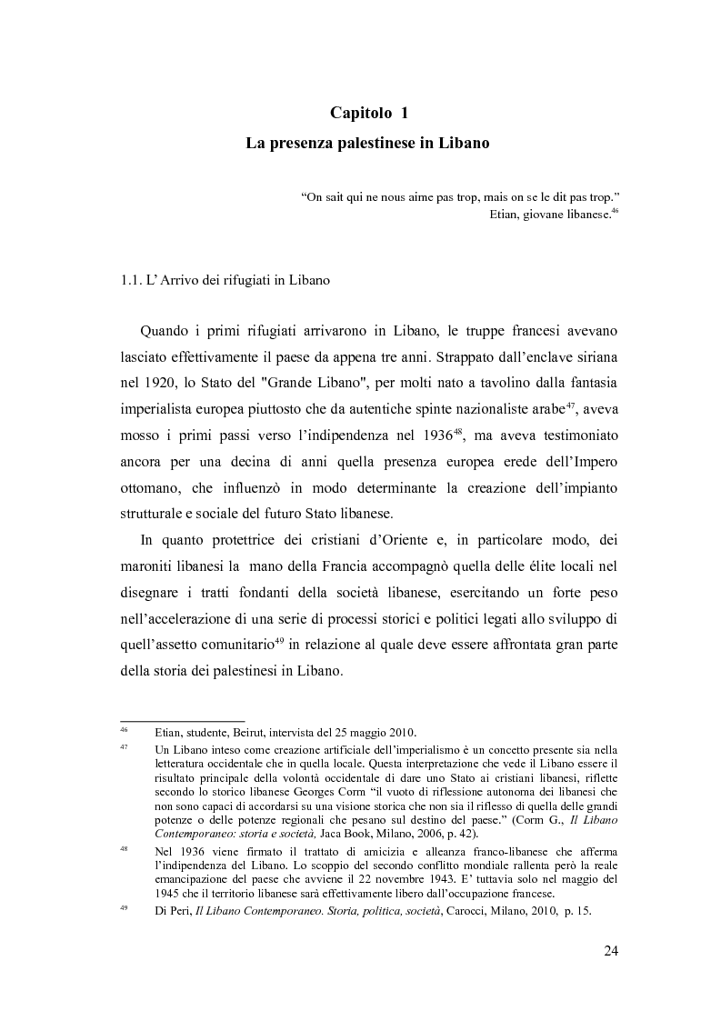 Anteprima della tesi: Identità, marginalizzazione e conflitto nei campi profughi palestinesi in Libano. Il campo di Nahr el-Bared., Pagina 16