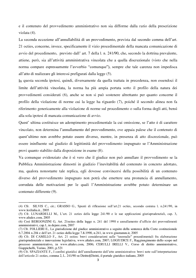 Anteprima della tesi: L’illegittimità non invalidante: le novità introdotte dall’art. 21 octies, c. 2 L. 241/90 in materia di procedimento amministrativo, Pagina 3