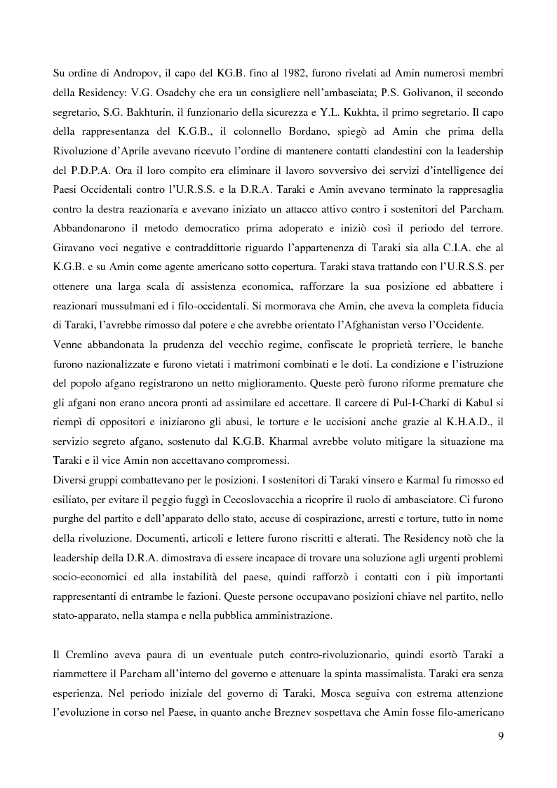 Anteprima della tesi: Il coinvolgimento della Cia e degli ulteriori attori nella guerra per procura anti-Urss in Afghanistan, Pagina 7