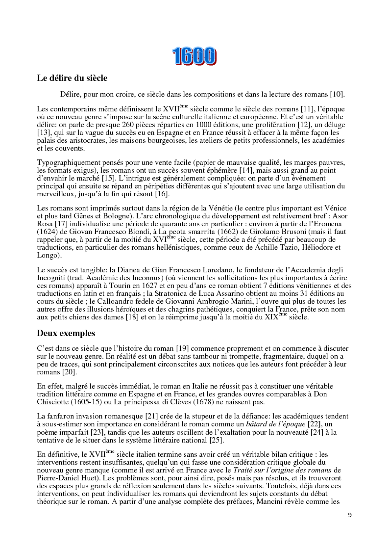 Anteprima della tesi: Le roman corrupteur. Pour et contre le roman en Italie entre XVIIIème et XIXème siècle, Pagina 6