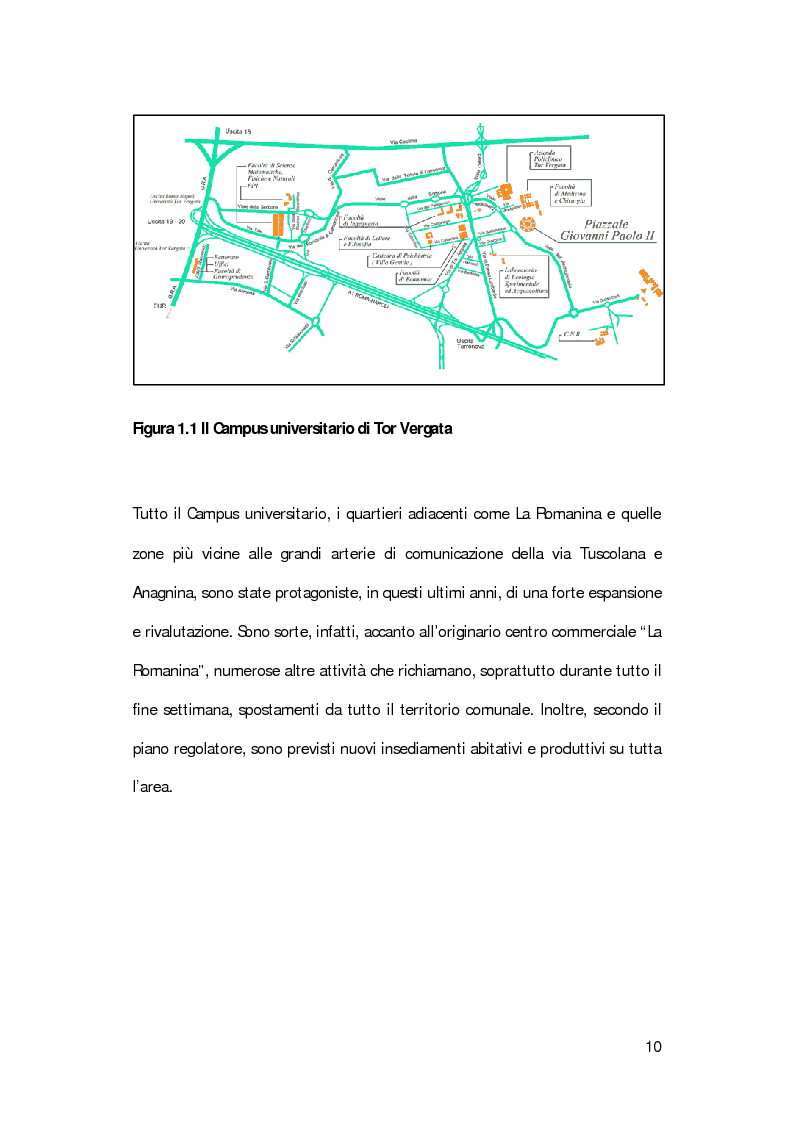 Anteprima della tesi: La mobilità degli studenti universitari: un sistema di modelli per il Campus di Tor Vergata, Pagina 6