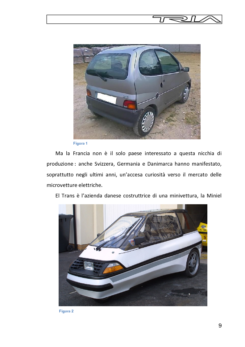 Anteprima della tesi: Tria, progetto di citycar, Pagina 6