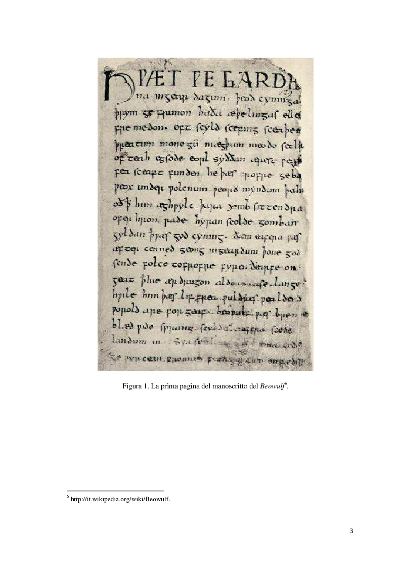 Anteprima della tesi: Elementi cristiani nel Beowulf, Pagina 4