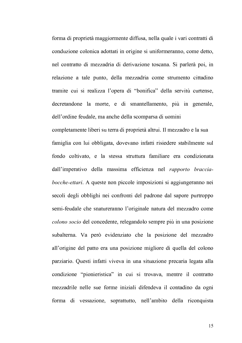 Anteprima della tesi: Il Contratto di Mezzadria nella Legislazione Statutaria Toscana tra XIII e XIV Secolo, Pagina 10