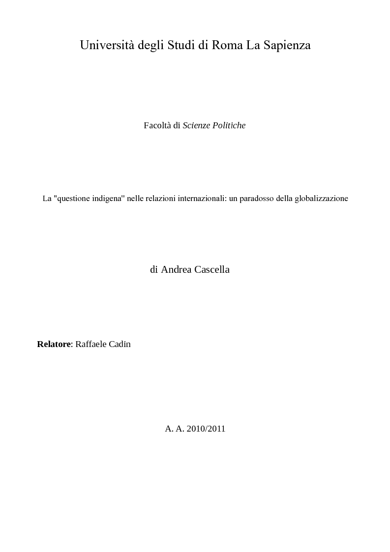 Sapienza Scienze Politiche E Relazioni Internazionali