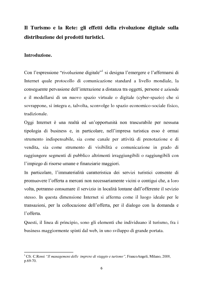 Anteprima della tesi: Il turismo e la rete: gli effetti della rivoluzione digitale sulla distribuzione dei prodotti turistici, Pagina 3