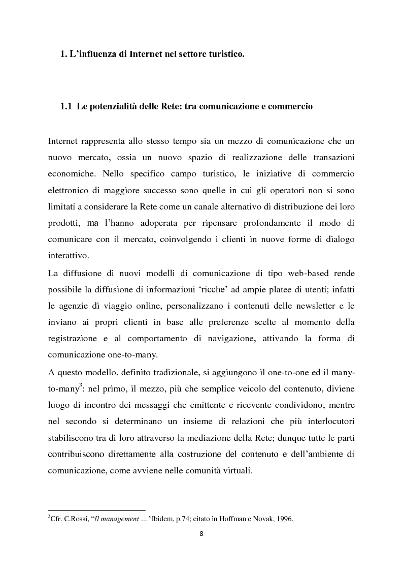 Anteprima della tesi: Il turismo e la rete: gli effetti della rivoluzione digitale sulla distribuzione dei prodotti turistici, Pagina 5