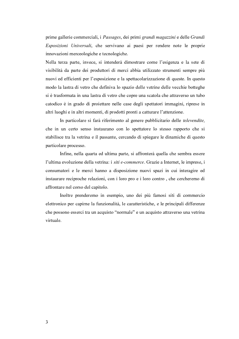 Anteprima della tesi: Dal vetro allo schermo. L'esibizione delle merci dalla strada al web., Pagina 3