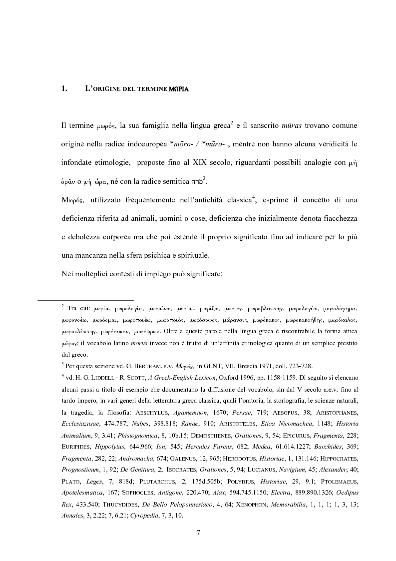 Anteprima della tesi: STULTILOQUIUM. Studio sul termine moria nella letteratura cristiana antica, Pagina 5