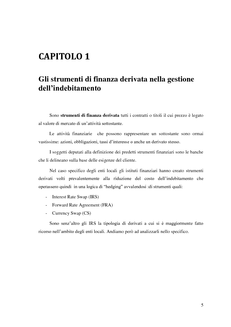 Anteprima della tesi: Gli strumenti derivati, Pagina 4