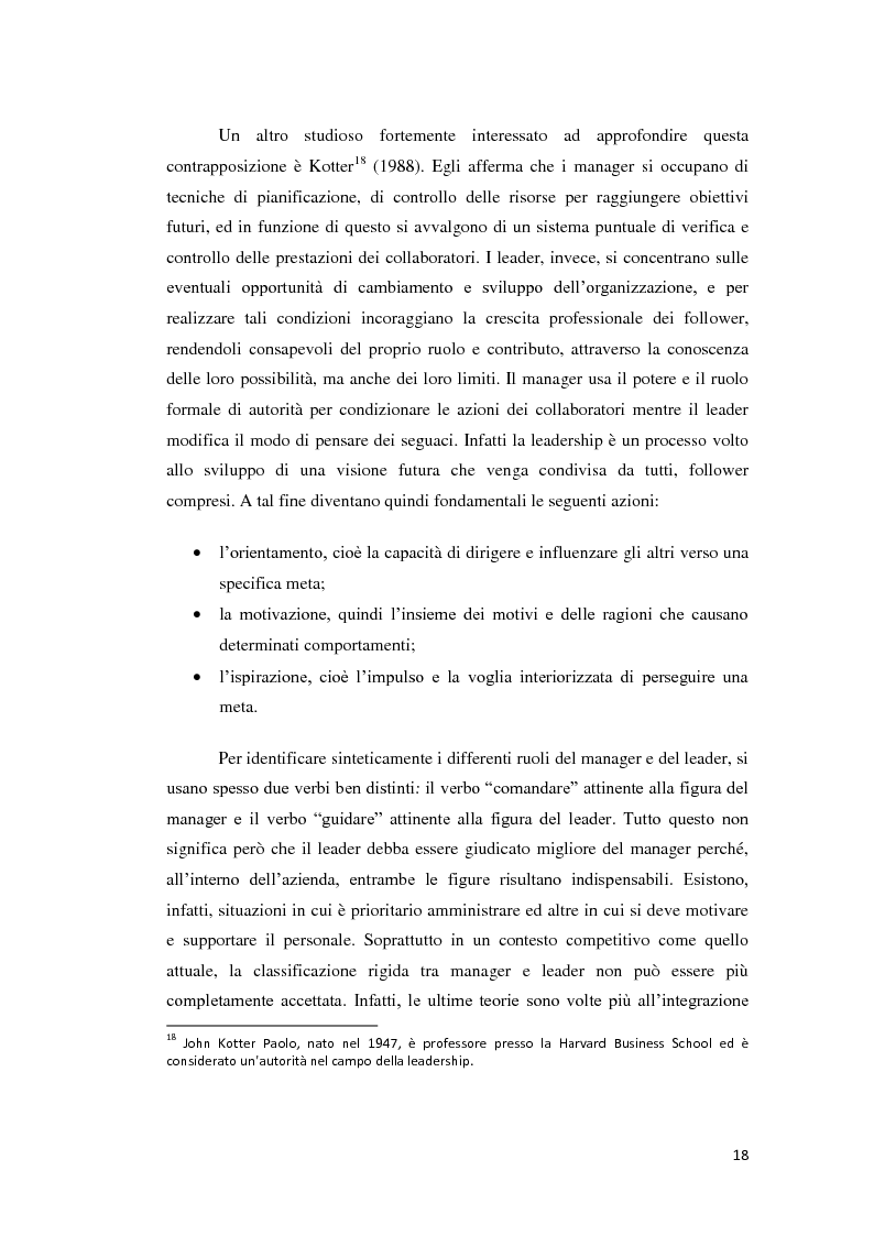 Anteprima della tesi: Il processo della leadership: un contributo empirico allo studio dei follower e dei loro leader, Pagina 13