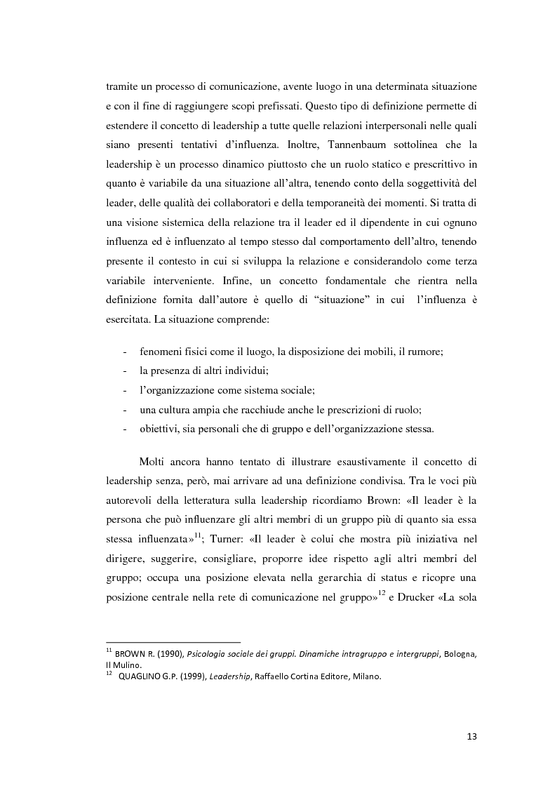 Anteprima della tesi: Il processo della leadership: un contributo empirico allo studio dei follower e dei loro leader, Pagina 8